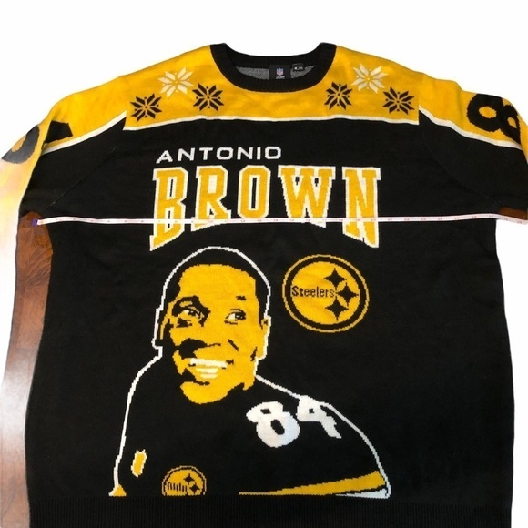 NFL TEAM APPAREL - STEELERS ANTONIO BROWN SWEATER SIZE 2XL - Picture 10 of 10